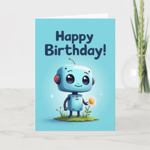 Robots Sweet Birthday Card