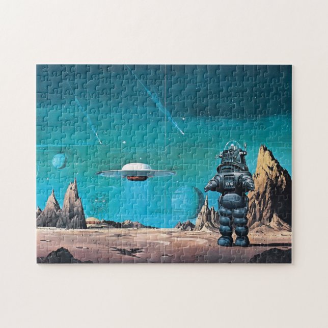 Robots UFO And Space Jigsaw Puzzle (Horizontal)