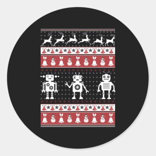 Robots Ugly Classic Round Sticker