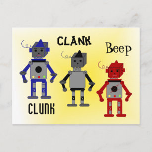 Robots with Funny Sayings Postcard