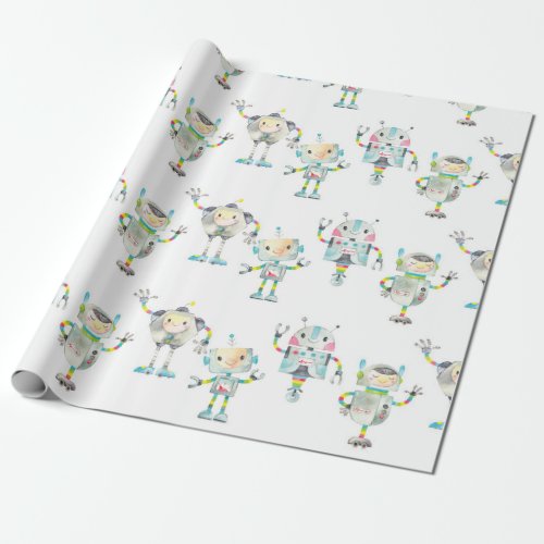 Robots Wrapping Paper
