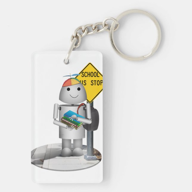 Robox9 at The Bus Stop - Back To School Keychain (Back)