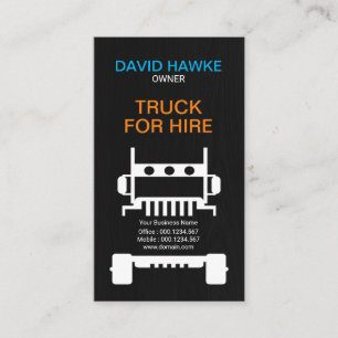 Robust Semi Truck Wood Grain Cover Transporter Business Card