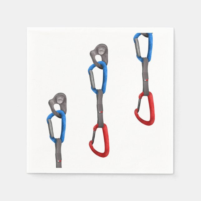 Rocck Climb Abseil Belay Carabiner Napkins (Front)