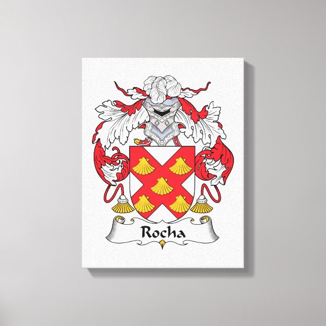 Rocha Family Crest Canvas Print (Front)
