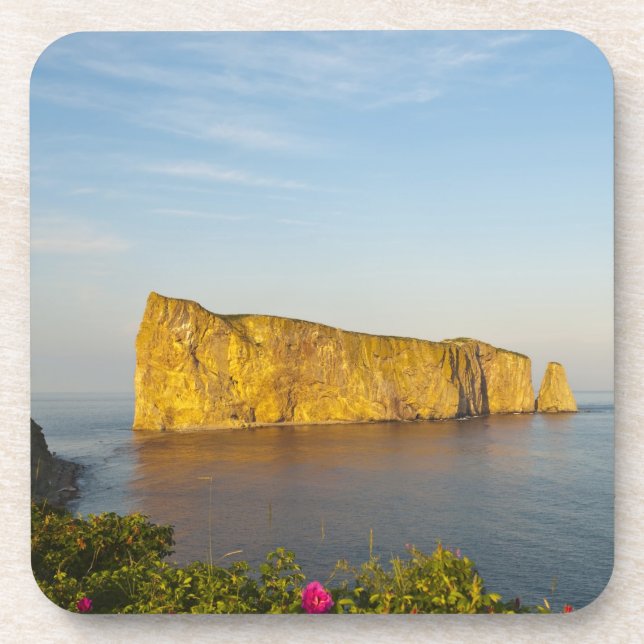Rocher Perce (Perce Rock), Quebec, Canada. Beverage Coaster (Front)