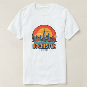 Rochester City Skyline New York USA T-Shirt