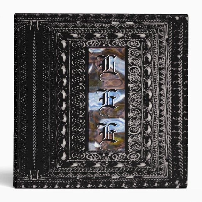 Rochester Dark Customizable 3 Ring Binder (Front)