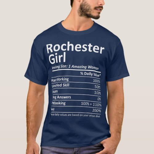 ROCHESTER GIRL NY NEW YORK Funny City Home Roots T_Shirt