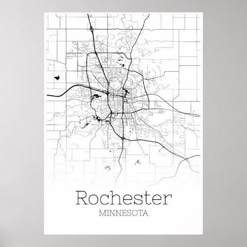 Rochester Map _ Minnesota _ City Map Poster