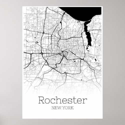 Rochester Map _ New York _ City Map Poster