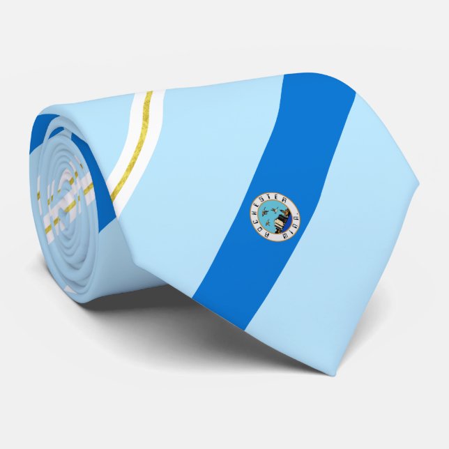 Rochester (Minnesota) city flag Neck Tie (Rolled)