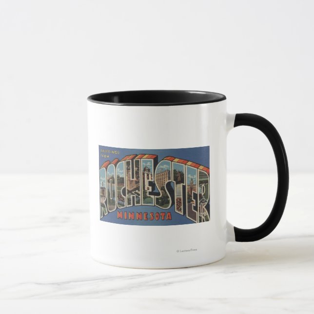 Rochester, Minnesota - Large Letter Scenes Mug (Right)