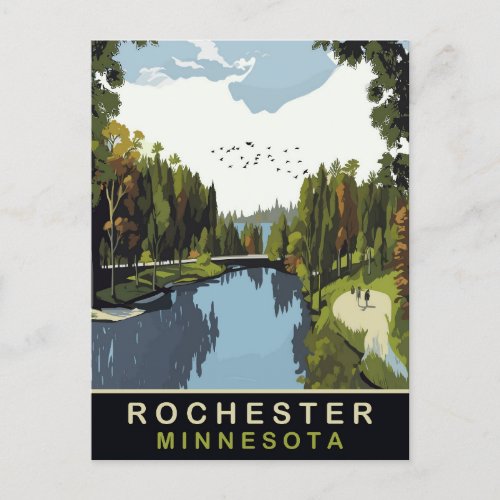 Rochester Minnesota Park Travel Postcard