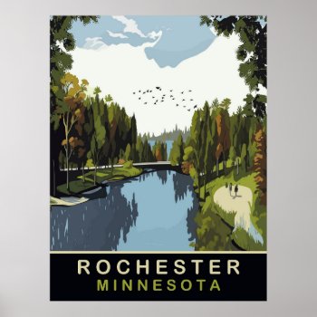 Rochester  Minnesota  Park  Travel Poster by USATravelArt at Zazzle