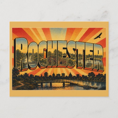 Rochester Minnesota River Quarry Hill Silver Lake Postcard