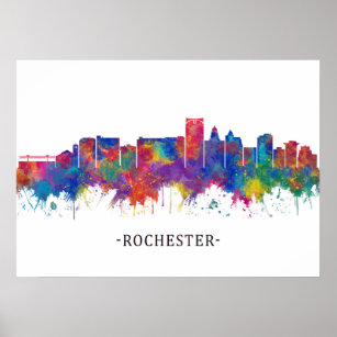 Rochester Minnesota Skyline Poster