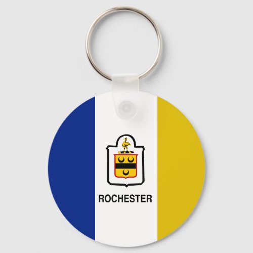 Rochester New York City flag Keychain