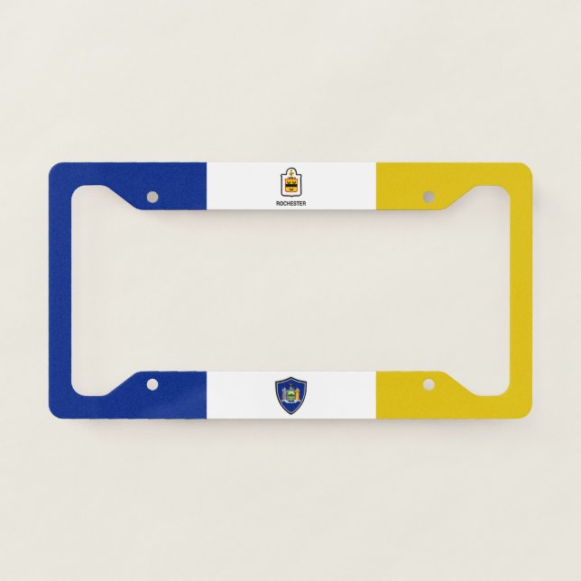 Rochester (New York) city flag License Plate Frame (Front)