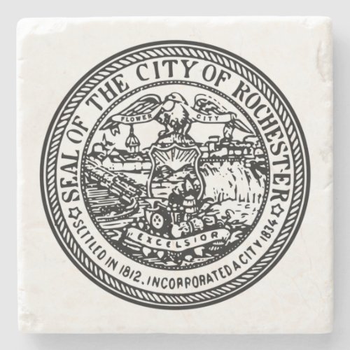 Rochester New York City Seal Stone Coaster