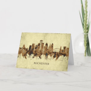 Rochester New York Cityscape Holiday Card