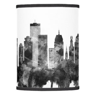 Rochester New York Skyline BW Lamp Shade
