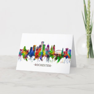 Rochester New York Skyline Holiday Card