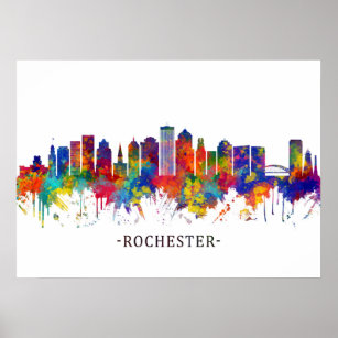 Rochester New York Skyline Poster
