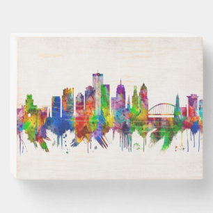 Rochester New York Skyline Wooden Box Sign
