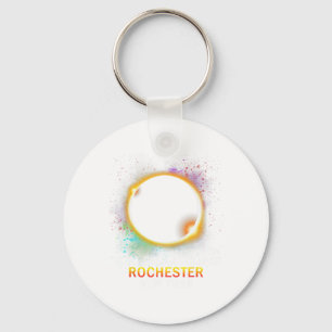 Rochester New York Total Solar Eclipse April 8 202 Keychain