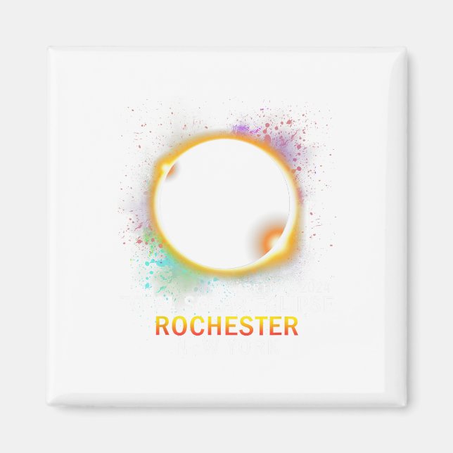 Rochester New York Total Solar Eclipse April 8 202 Magnet (Front)