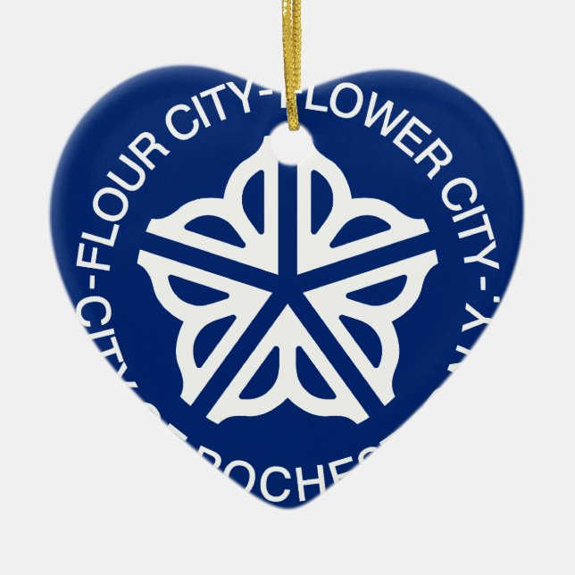 Rochester, New York, United States Ceramic Ornament (Front)