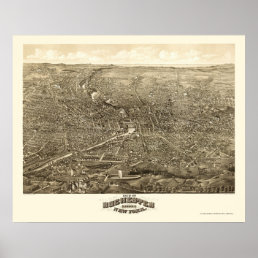 Rochester, NY Panoramic Map - 1880 Poster