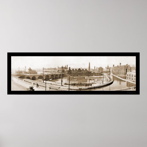 Rochester NY River Photo 1914 Poster