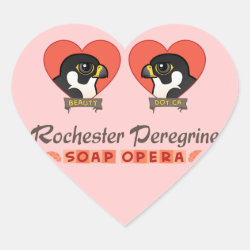 Rochester Peregrine Soap Opera Heart Sticker