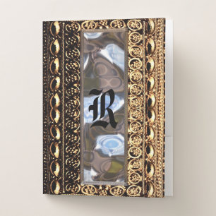 Rochester Unique Old Style Monogram Pocket Folder