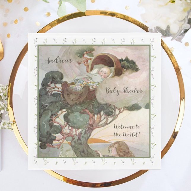 Rock A Bye Baby Nursery Rhyme Baby Shower Napkins (Creator Uploaded)