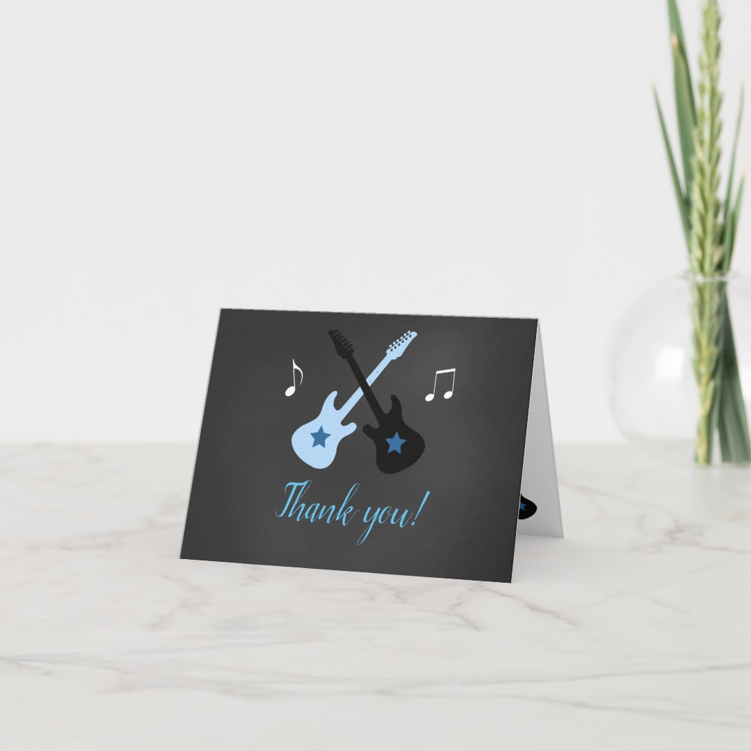 Rock a bye Baby Rock Star Thank you cards | Zazzle