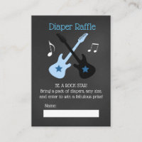 Rock a Bye Baby Shower Diaper Raffle Cards