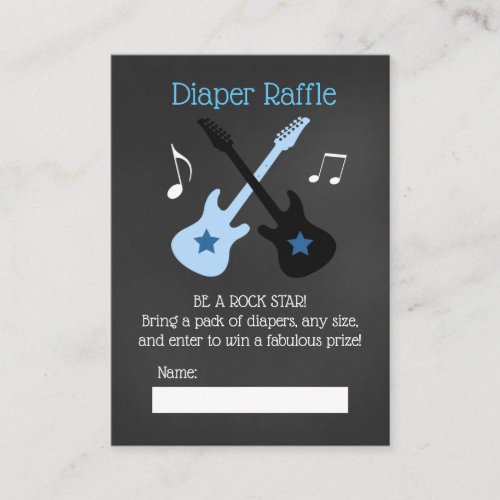 Rock a Bye Baby Shower Diaper Raffle Cards