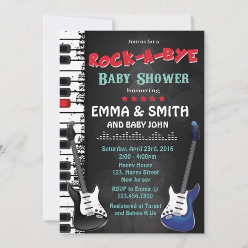 Rock_A_Bye Baby Shower Invitation