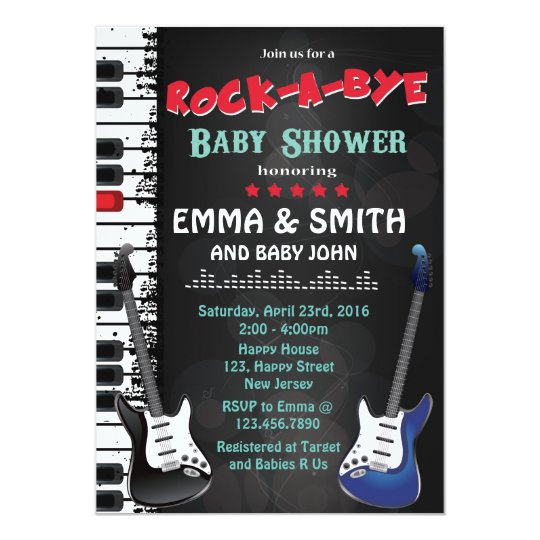 Rock Baby Shower Invitations 8