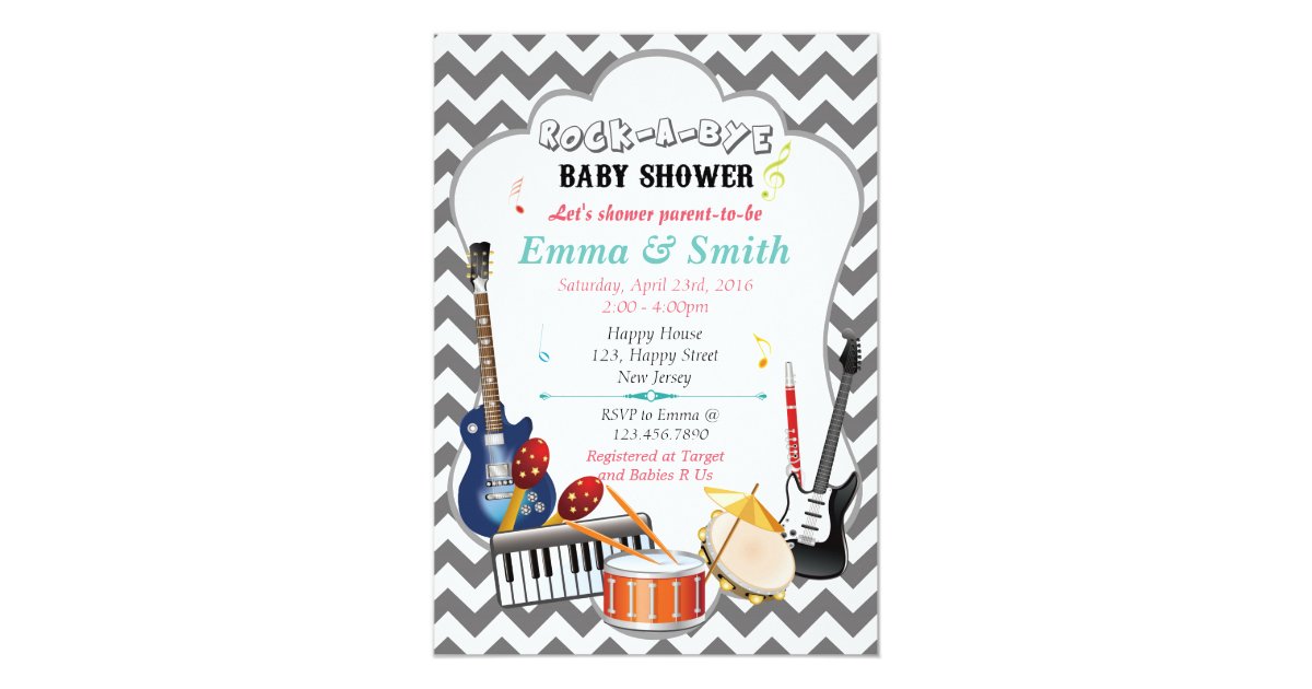 Rock-A-Bye Baby Shower Invitation | Zazzle.com