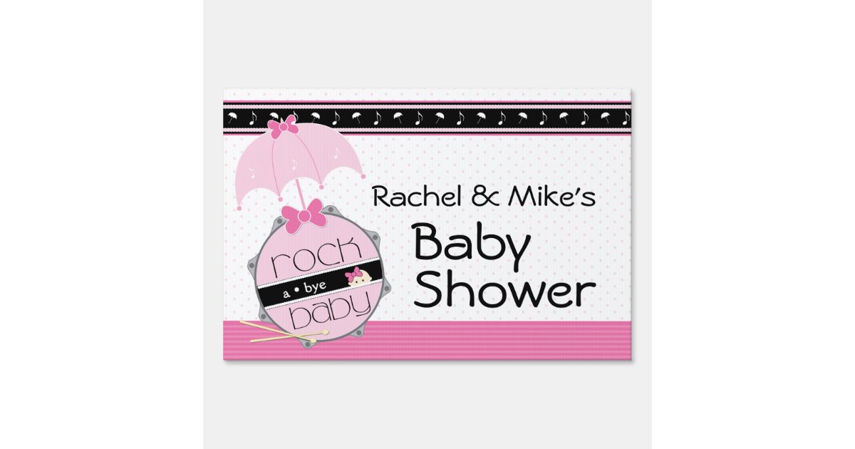 Rock A Bye Baby Shower Yard Sign Zazzle Com