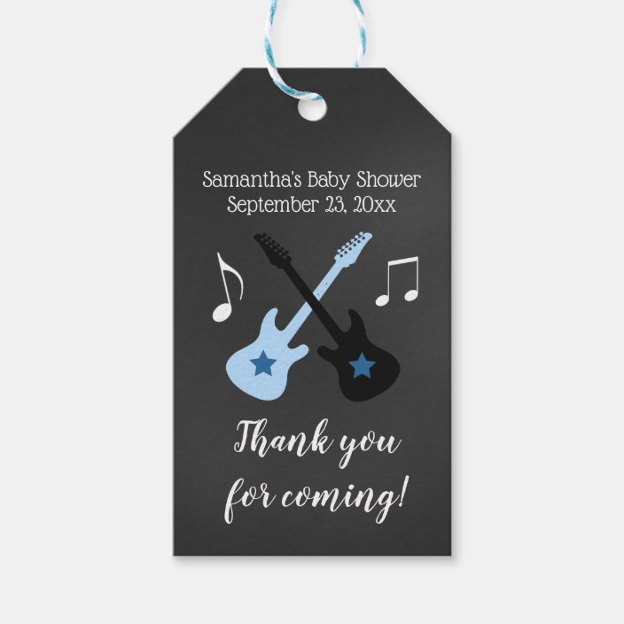 Rock A Bye Rockstar Baby Shower Gift Tag Zazzle Com