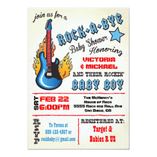 Rock Star Baby Shower Invitations 8