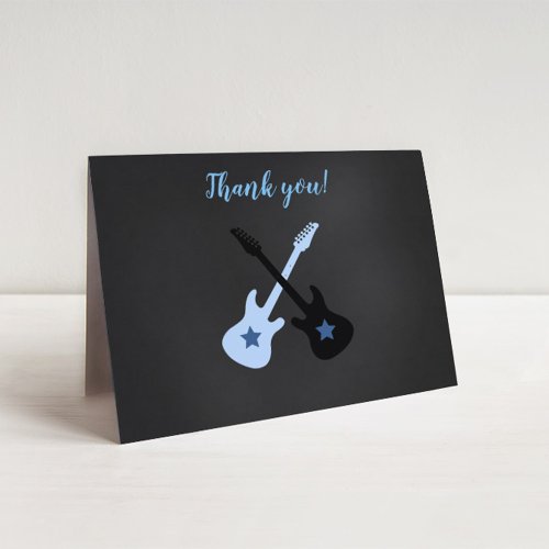 Rock a Bye Rockstar Guitar Thank you notes