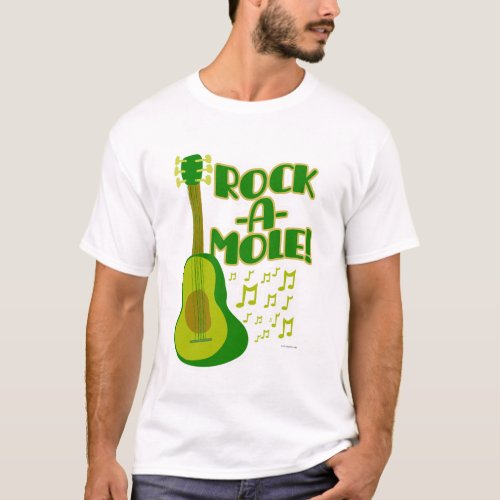 Rock A Mole Funny Avocado Cartoon Slogan Art T_Shi T_Shirt