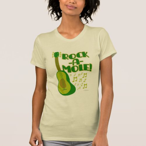 Rock A Mole Funny Avocado Cartoon Slogan Art T_Shirt