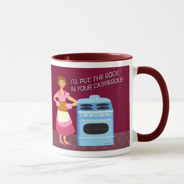 Rock and Casserole Kitsch Fun Retro Humor Mug (Right)